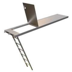 Plancher trappe aluminium avec échelle incorporée