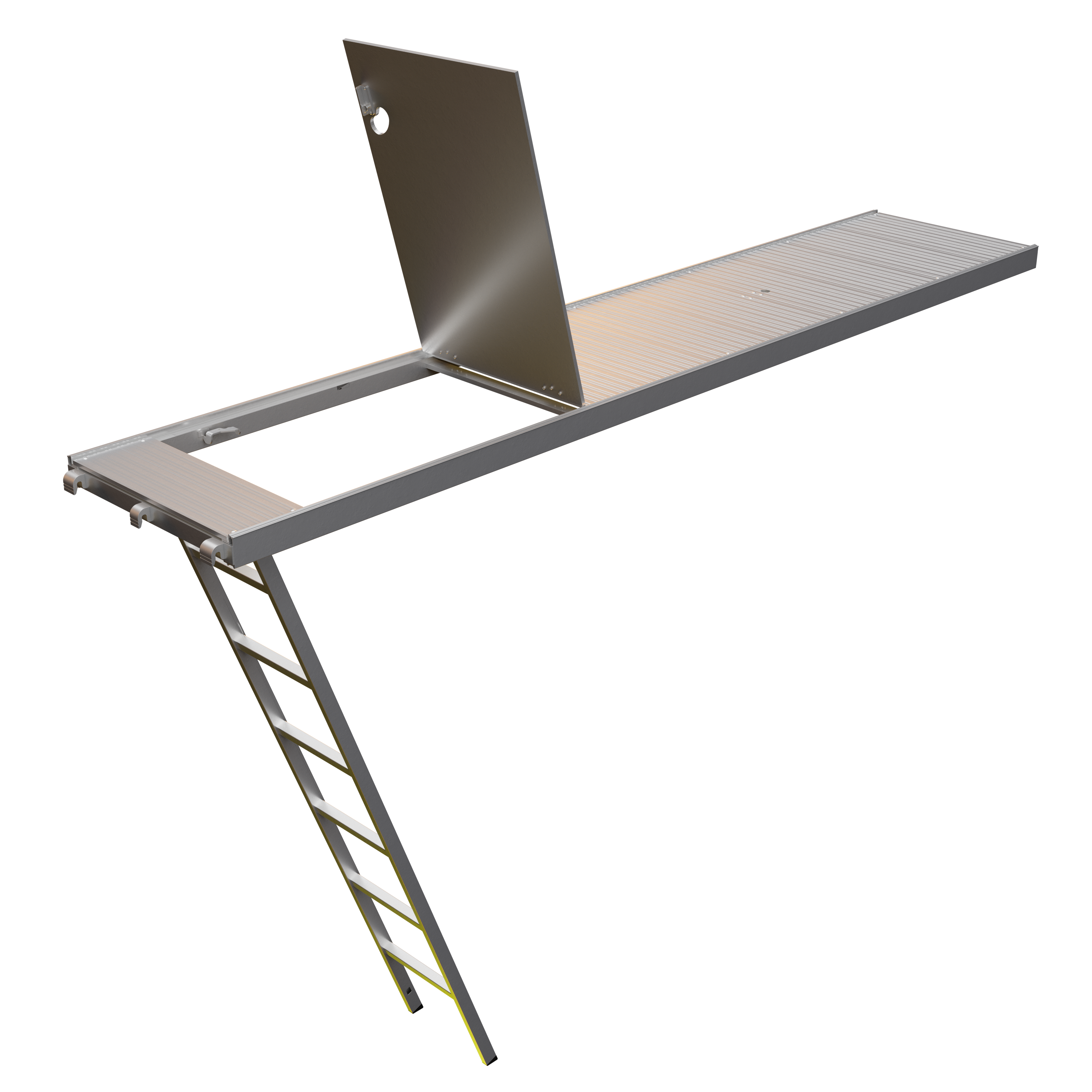 Plancher trappe aluminium avec échelle incorporée